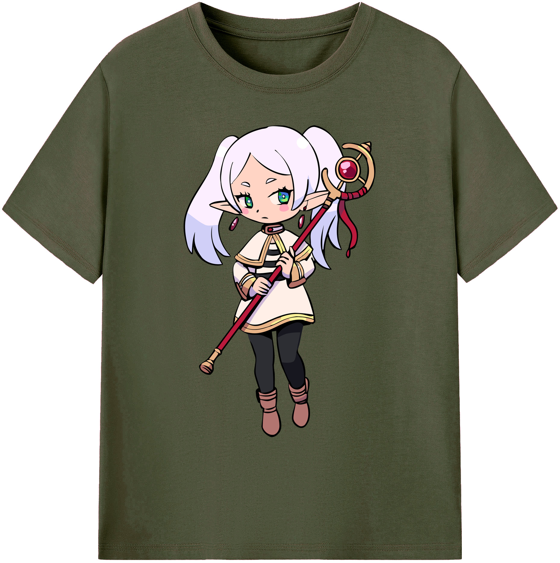 （画像用） 葬送のフリーレン Frieren 綿100％ メンズ半袖Tシャツ｜肌触りやわらか＆通気性